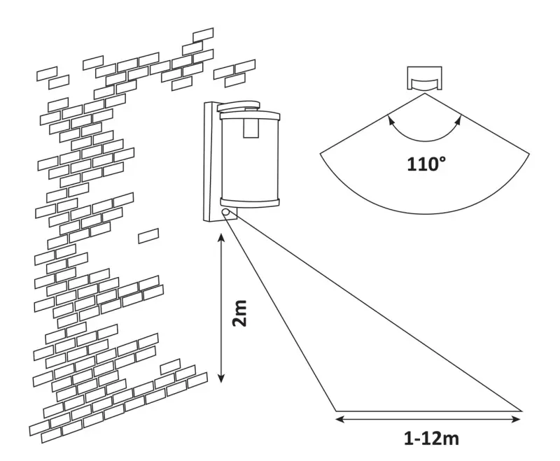 Záhradné svietidlo Rabalux 7892 1x60W E27 230V IP44, senzor